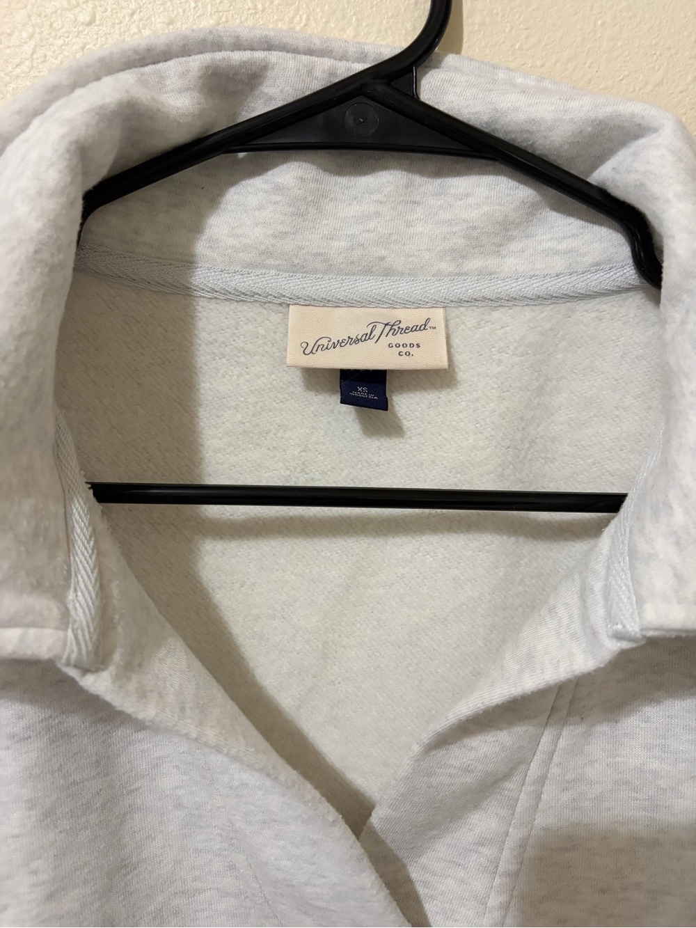 Universal Thread Light Gray Collared Pullover - Picture 2 of 3